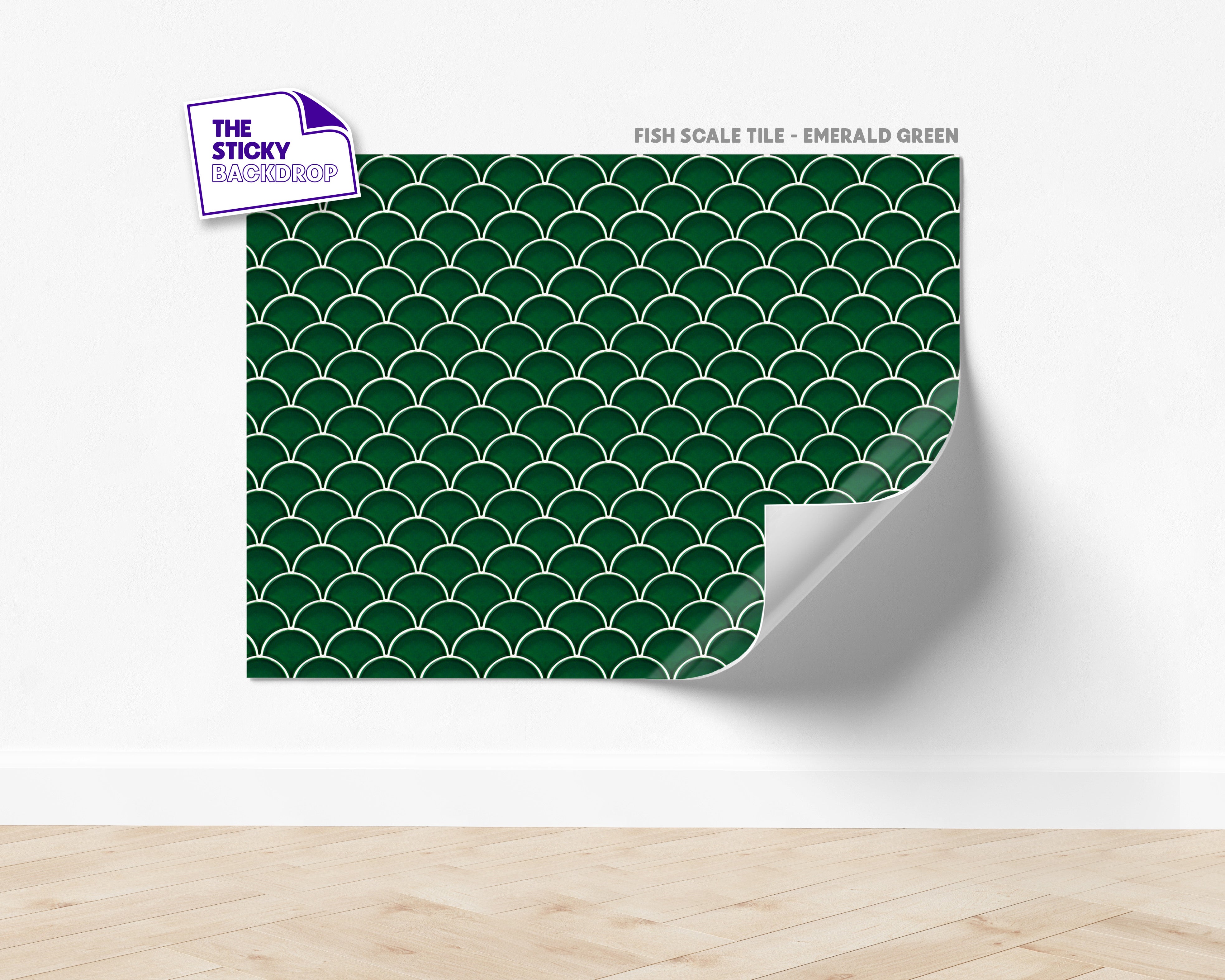 Fish Scale Tile - Emerald Green