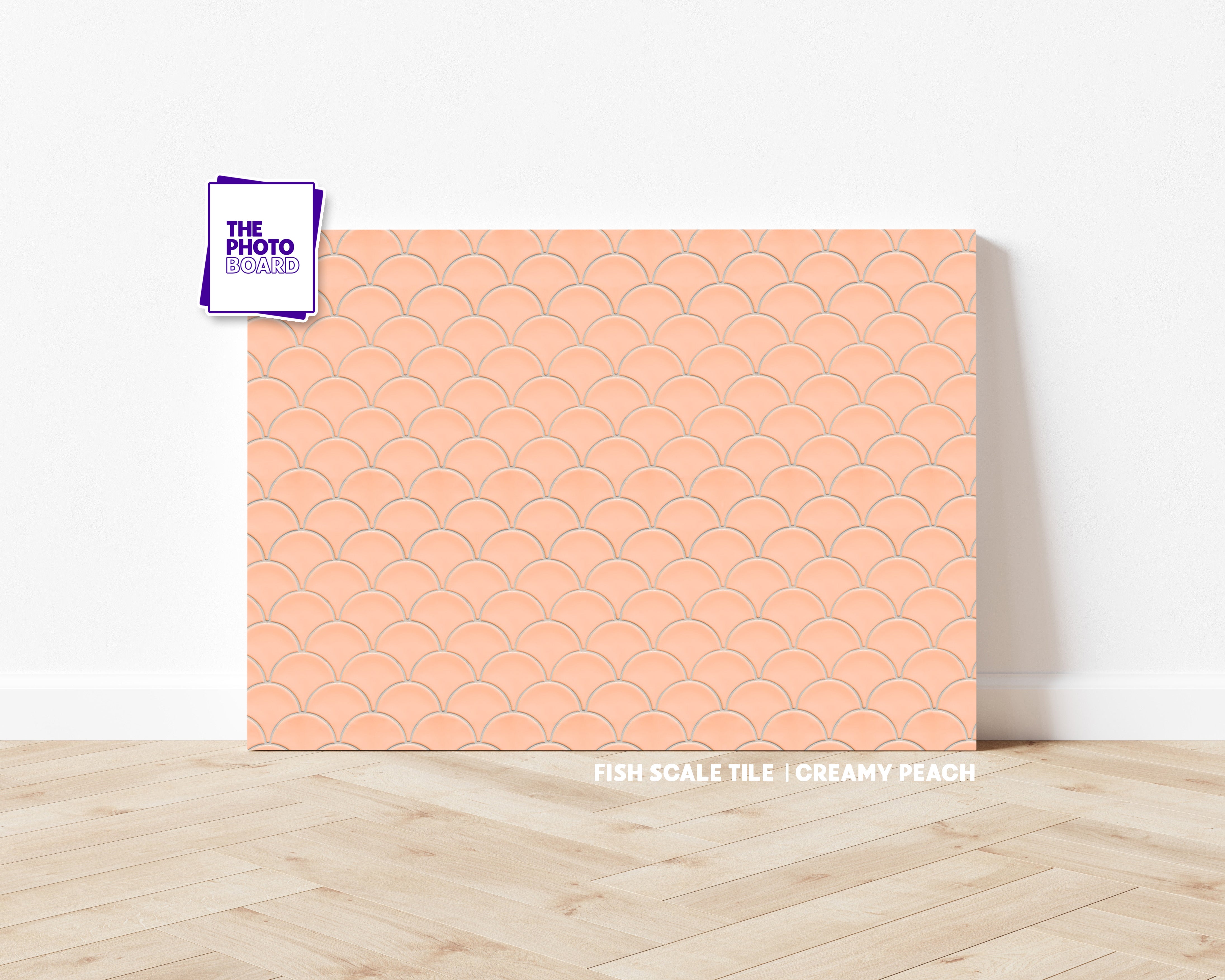Fish Scale Tile - Creamy Peach