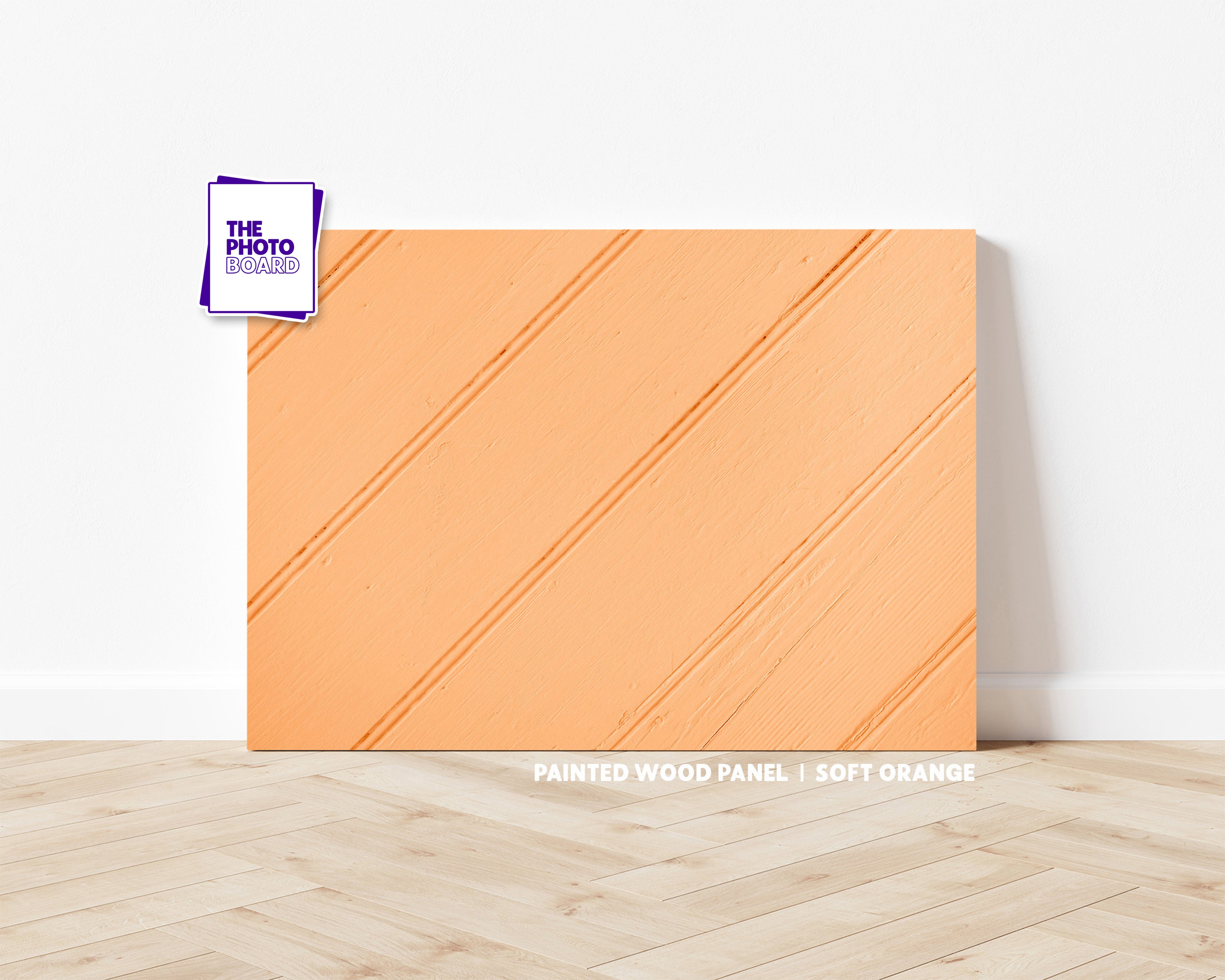 Painted Wood Panel | Soft Orange
